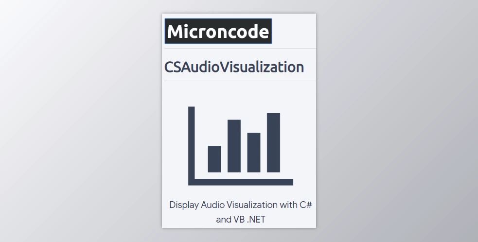 Microncode CSAudioVisualization